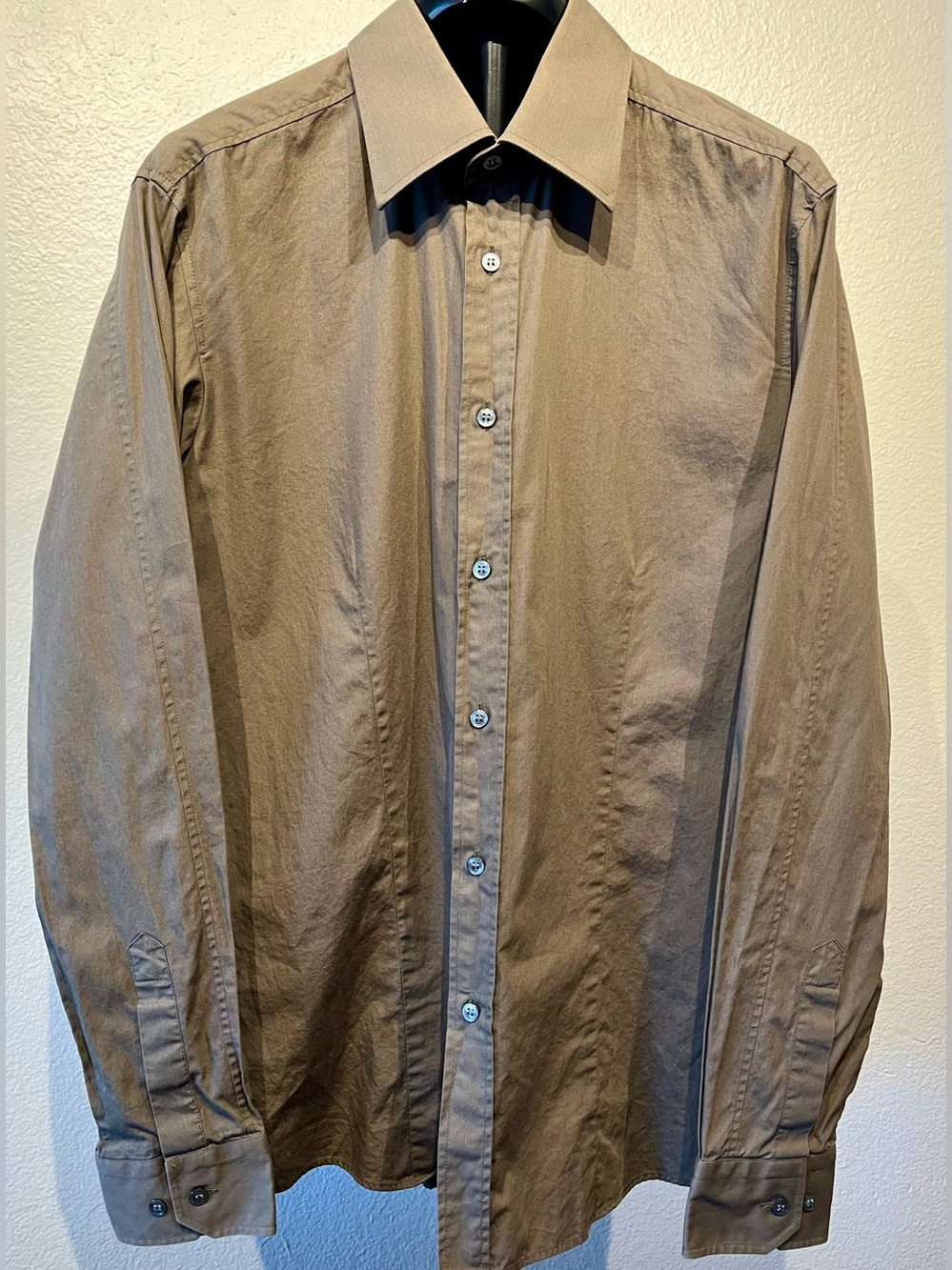 Hugo Boss Red Label Long-Sleeve Dress Shirt in Brown - Size L (Men’s)